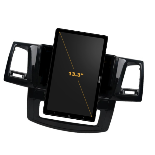 Штатная магнитола CarMedia OL-9603-RLX TESLA (вертикально-поворотный экран) для Toyota Hilux VII, Fortuner I 2011-2015 на Android 10.0
