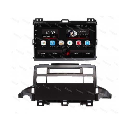 Штатная магнитола Vomi AK559R9-MTK для Toyota Prado 120 2002-2009 для разделения магнитолы и климат-контроля на Android 10.0