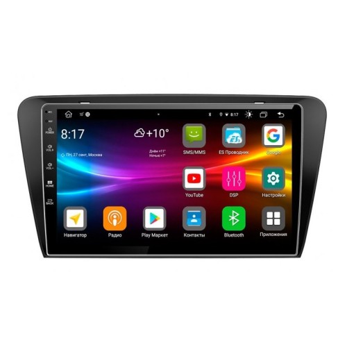 Штатная магнитола Vomi FX343R10-MTK-LTE для Skoda Octavia III (A7) 2013-2018 (без эры глонасс) на Android 10.0
