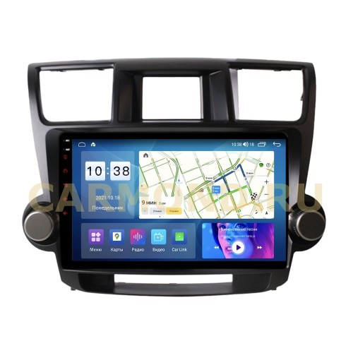 Автомагнитола Parafar для Toyota Highlander 2007-2012 на Android 11.0 (PF035UHD-Low)