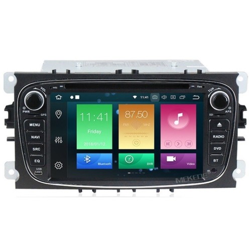 Штатная магнитола CarMedia MKD-7028S-P6 для Ford Focus II, Mondeo, S-MAX, Galaxy серебро на Android 10.0