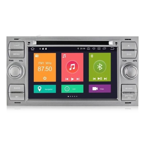 Штатная магнитола CarMedia MKD-7031B-P6 для Ford Focus 2 2005-2007, Transit 2006-2015, C-Max 2003-2010, Fusion 2005-2012 (230х120мм) cеребро на Android 10.0