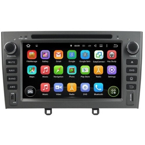 Штатная магнитола CarMedia MKD-7047G-P6 для Peugeot 408 2012+, 308 2008-2014, RCZ 2010-2015 серый на Android 10.0