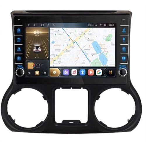Штатная магнитола CarMedia OL-1258-1-D (с кнопками) для JEEP Wrangler 2007-2017 на Android 10.0