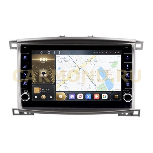 Штатная магнитола CarMedia OL-1698-D (с кнопками) для Toyota Land Cruiser 100 2002-2008 на Android 10.0