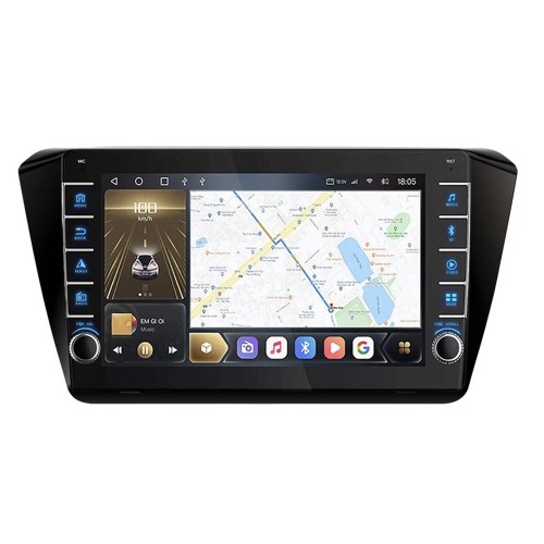 Штатная магнитола CarMedia OL-1917-D (с кнопками) для Skoda Superb III 2015-2024 на Android 10.0