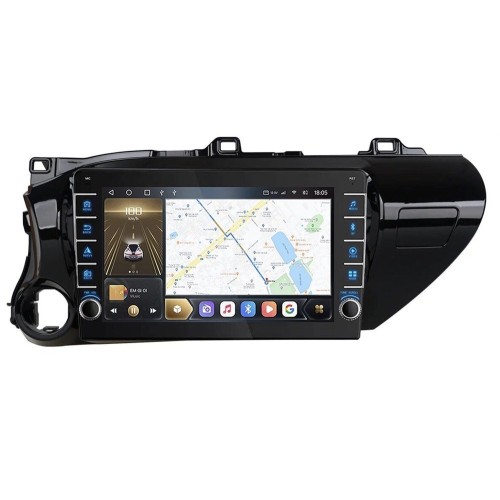 Штатная магнитола CarMedia OL-1686-F (с кнопками) для Toyota Hilux VIII 2015-2020 на Android 10.0