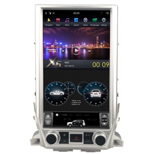 Магнитола Тесла CarMedia ZF-1829L-Q6 Tesla-Style для Toyota Land Cruiser 200 2015-2021 на Android 11.0