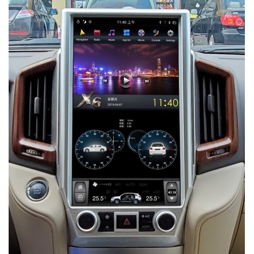 Магнитола Тесла CarMedia ZF-1829L-Q6 Tesla-Style для Toyota Land Cruiser 200 2015-2021 на Android 11.0