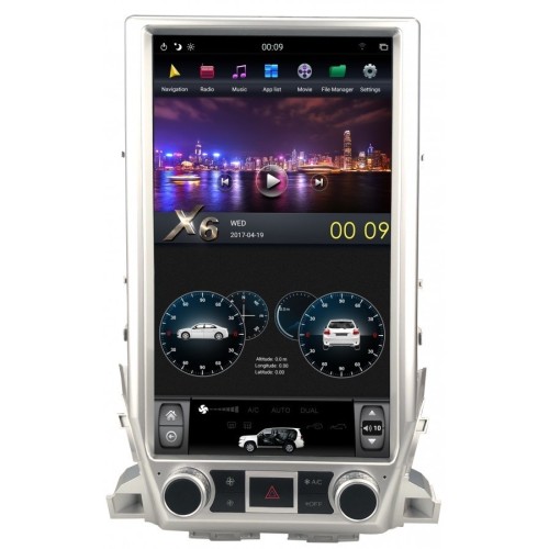 Магнитола Тесла CarMedia ZF-1829H-Q6 Tesla-Style для Toyota Land Cruiser 200 2015-2021 на Android 11.0