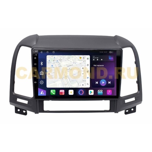 Автомагнитола Unison QL008M для Hyundai Santa Fe 2005-2012 серебро на Android 10.0