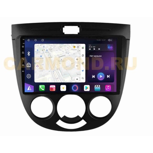 Автомагнитола Unison QL3038M черная кондей для Chevrolet Lacetti хэтчбек 2004-2013 на Android 10.0