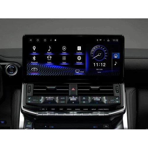 Штатная магнитола CarMedia KP-T1210 для Toyota Land Cruiser 300 2021-2025 + low на Android 10.0
