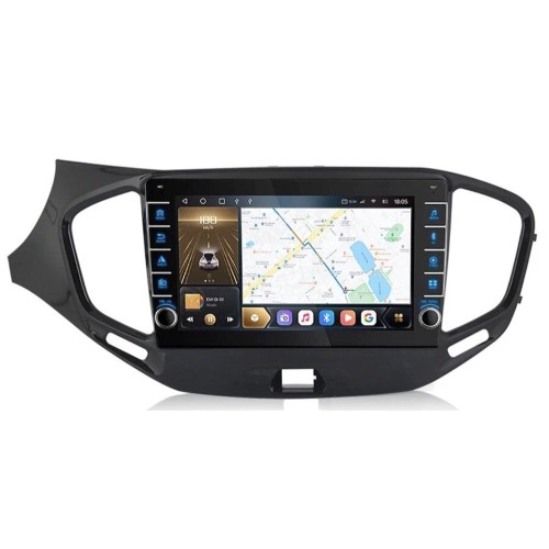 Штатная магнитола CarMedia OL-9061-Q (с кнопками) для Lada Vesta 2015-2022 на Android 10.0