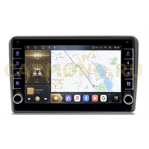 Штатная магнитола CarMedia OL-9102-Q (с кнопками) для Audi A4 2000-2008 на Android 10.0