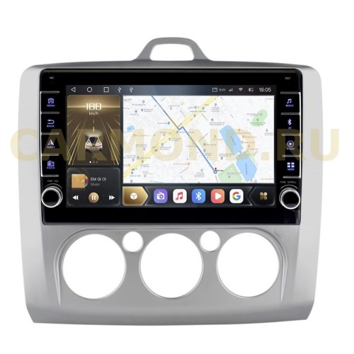 Штатная магнитола CarMedia OL-9201-A-Q для Ford Focus II 2005-2011 (с кнопками) с климат-контролем на Android 10.0