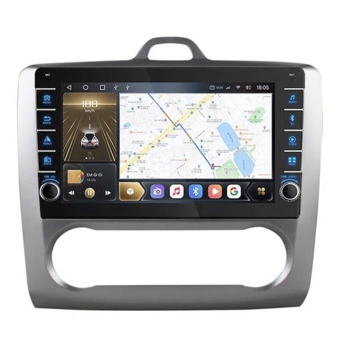 Штатная магнитола CarMedia OL-9201-M-Q (с кнопками) для Ford Focus II 2005-2011 на Android 10.0