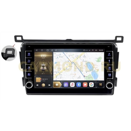 Штатная магнитола CarMedia OL-9607-Q (с кнопками) для Toyota RAV4 (CA40) 2013-2019 на Android 10.0