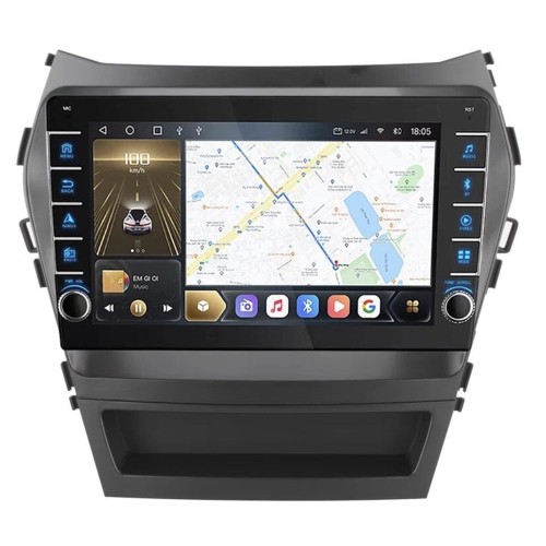 Штатная магнитола CarMedia OL-9703-Q (с кнопками) для Hyundai Santa Fe III 2012-2018 на Android 10.0