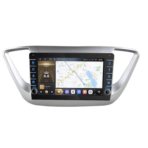 Штатная магнитола CarMedia OL-9710-Q (с кнопками) для Hyundai Solaris II 2017-2020 на Android 10.0