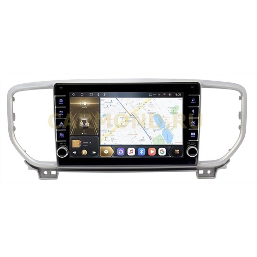 Штатная магнитола CarMedia OL-9780-1-Q (с кнопками) для Kia Sportage IV 2018-2022 серебро на Android 10.0