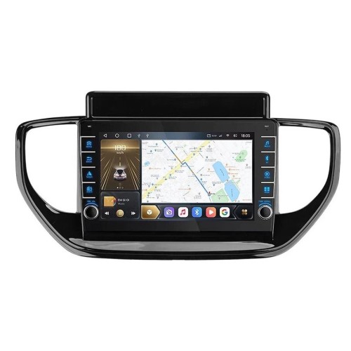 Штатная магнитола CarMedia OL-9714-F (с кнопками) для Hyundai Solaris II 2020-2022 на Android 10.0