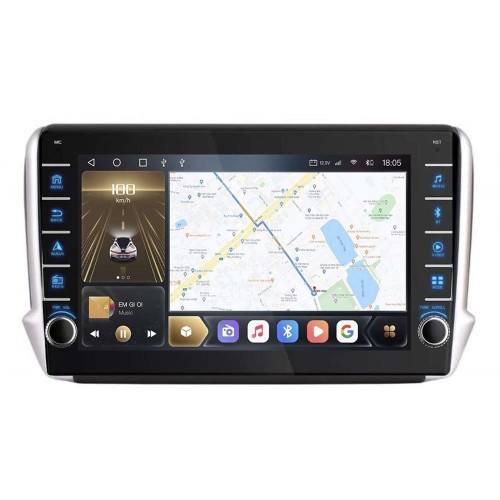 Штатная магнитола CarMedia OL-1964-Q (с кнопками) для Peugeot 2008, 208 2012-2019 на Android 10.0