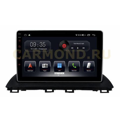 Штатная магнитола Stonelock MZD9081MB8 2/32 ГБ для Mazda 3 III 2013-2018 на Android 10.0