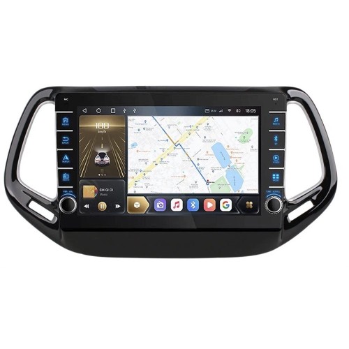Штатная магнитола CarMedia OL-1255-N (с кнопками) для Jeep Compass II 2017-2024 на Android 10.0
