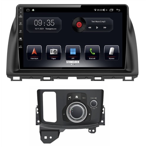Автомагнитола Stonelock MZD101MB8 2/32 2K для Mazda CX-5 2012-2017, mazda (6) 2012-2015 (экран 2K) на Android 10.0