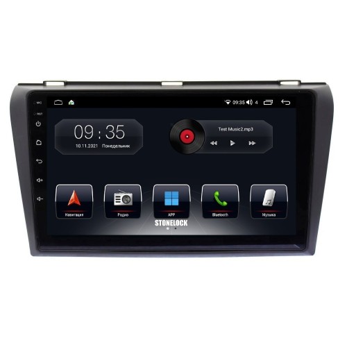 Автомагнитола Stonelock MZD904MB8 2/32 2K для Mazda 3 (BK) 2003-2009 (экран 2K) на Android 10.0