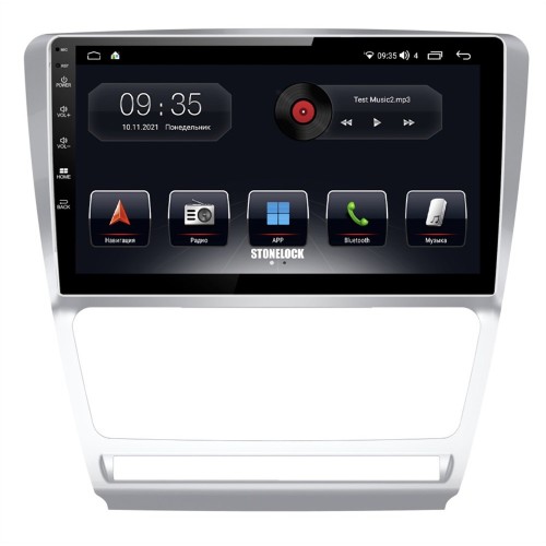 Автомагнитола Stonelock SK1011MB8 2/32 2K для Skoda Octavia II (A5) 2004-2013 (экран 2K) на Android 10.0