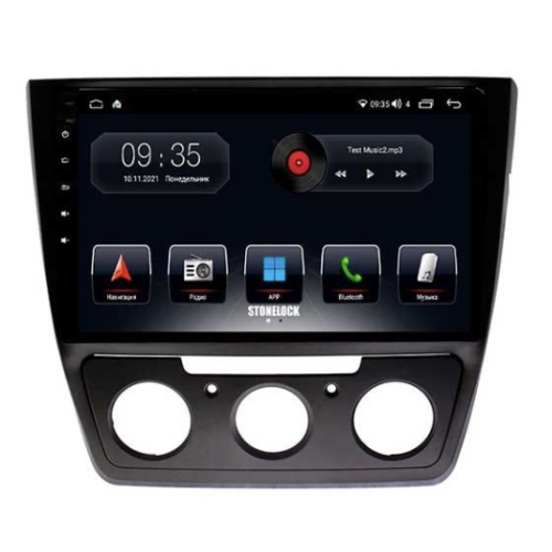 Автомагнитола Stonelock SK1030MB8 2/32 2K для Skoda Yeti I 2009-2018 (экран 2K) на Android 10.0