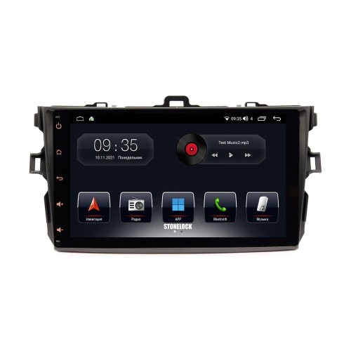 Автомагнитола Stonelock TOY9011MB8 2/32 2K для Toyota Corolla X (E140, E150) 2006-2013 серая (экран 2K) на Android 10.0
