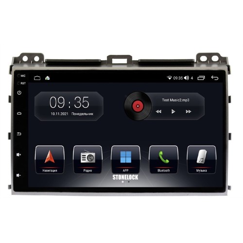 Автомагнитола Stonelock TOY902MB8 2/32 2K для Toyota Land Cruiser Prado 120 2002-2009 (экран 2K) на Android 10.0