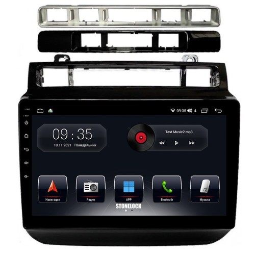 Автомагнитола Stonelock VW910MB8 2/32 2K для Volkswagen Touareg 2010-2019 (экран 2K) на Android 10.0