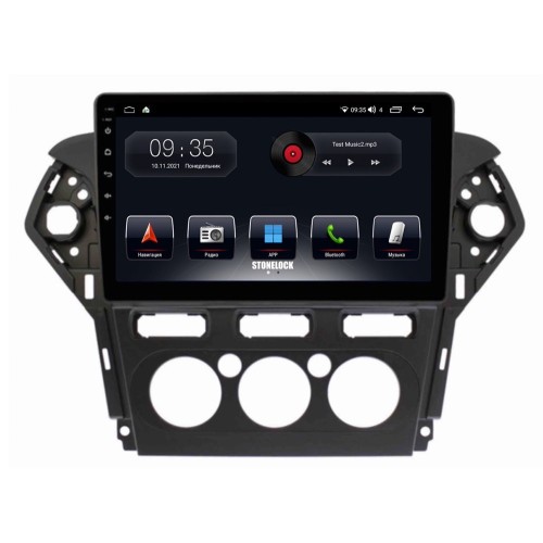 Автомагнитола Stonelock FRD105MB 3/32 2K для Ford Mondeo IV 2010-2015 (экран 2K) на Android 10.0