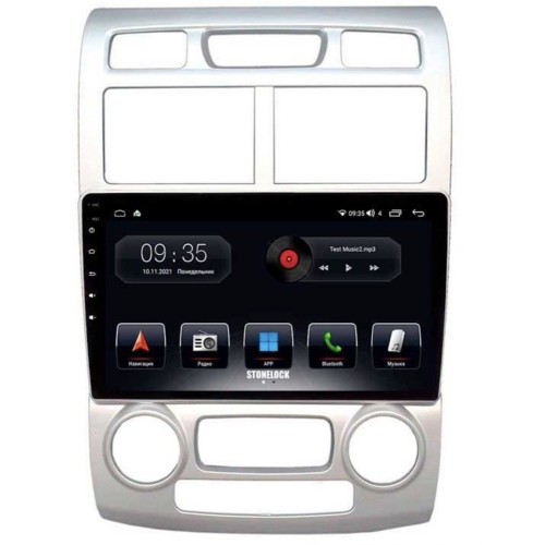 Автомагнитола Stonelock KIA9200MB 3/32 2K для KIA Sportage 2005-2009 с воздуховодами (экран 2K) на Android 10.0