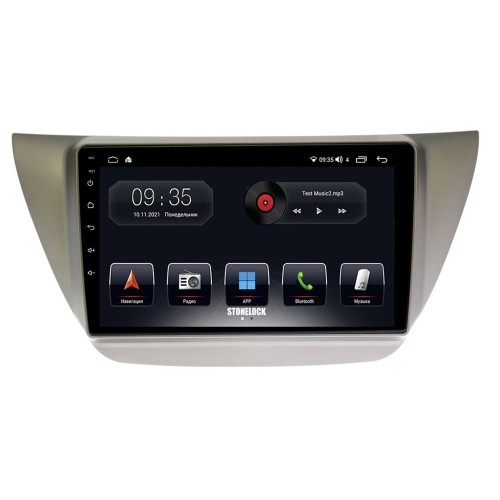 Автомагнитола Stonelock MSB9072MB 3/32 2K для Mitsubishi Lancer IX 2000-2010 cерый (экран 2K) на Android 10.0