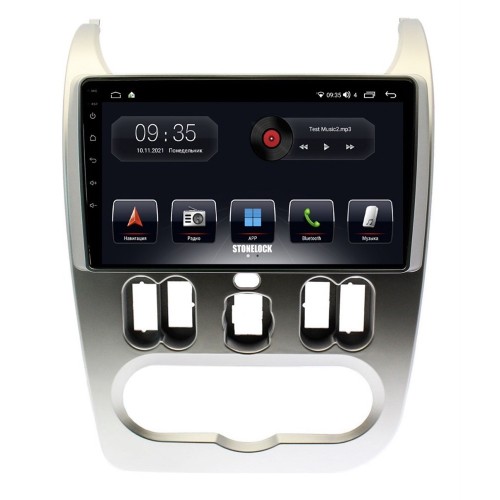Автомагнитола Stonelock REN904MB 3/32 2K для Renault Logan, Sandero 2009-2013 (экран 2K) на Android 10.0