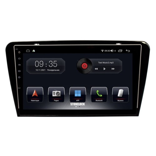 Автомагнитола Stonelock SK102MB 3/32 2K для Skoda Octavia III (A7) 2013-2018 (экран 2K) на Android 10.0