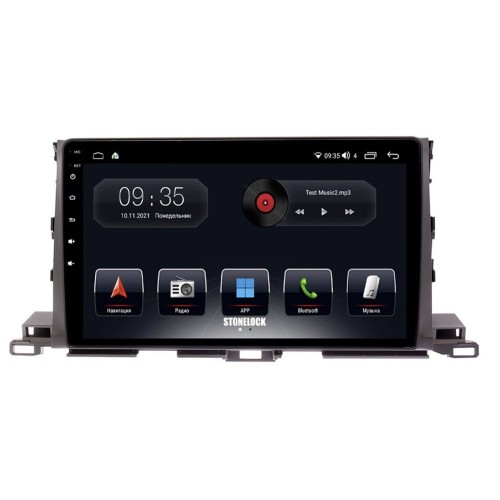 Автомагнитола Stonelock TOY106MB 3/32 2K для Toyota Highlander (U50) 2014-2019 (экран 2K) на Android 10.0