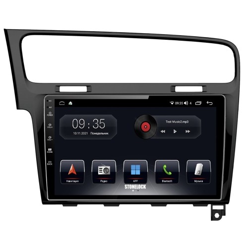 Автомагнитола Stonelock VW102MB 3/32 2K для Volkswagen Golf 7 2013-2019 (экран 2K) на Android 10.0