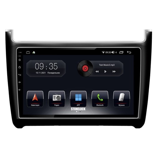 Автомагнитола Stonelock VW901MB 3/32 2K для Volkswagen Polo 5 2009-2019 (экран 2K) на Android 10.0