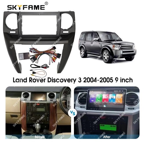 Штатная магнитола CarMedia SF-9703-1-P (с кнопками) для Land Rover Discovery 3 2004-2009 на Android 10.0
