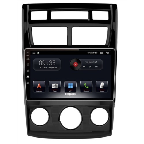 Штатная магнитола Stonelock KIA9041MB 6/128 ГБ для Kia Sportage II 2007-2010 на Android 10.0