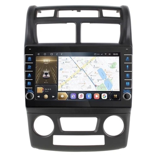 Штатная магнитола CarMedia OL-9734-F (с кнопками) для Kia Sportage II 2004-2010 на Android 10.0