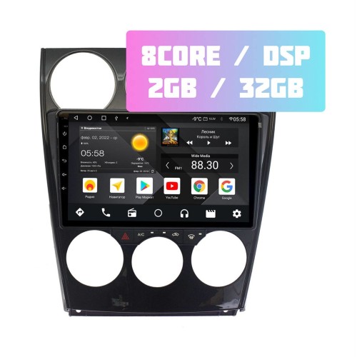 Wide Media MT9116QT-2/32 для Mazda 6 2002-2007 на Android 10.0