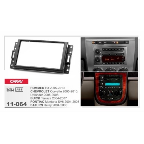 Переходная рамка CARAV 11-064/Intro 95-3304A (Chevrolet Corvette 2005-2010 Uplander 2005-2008, Hummer H3 2005-2010, Buick Terraza 2004-2007,Pontiac Montana SV6 2004)