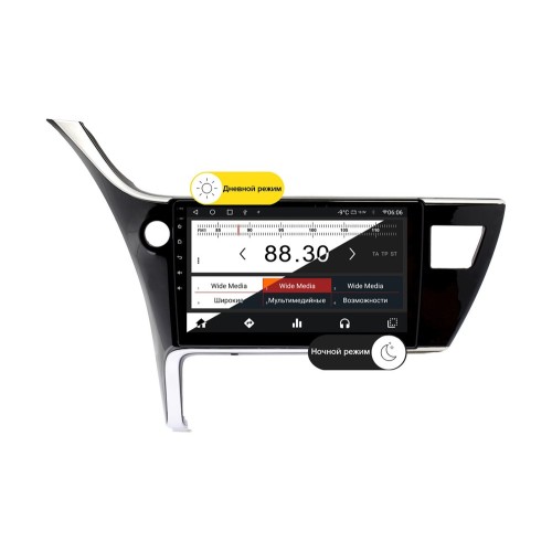 Wide Media MT1135QT-2/32 для Toyota Corolla XI 2016-2019 (для авто без штатной камеры) на Android 10.0